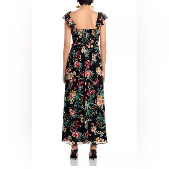 AQUA Ruffled Maxi Dress - Exclusive black size XS‎ NWT in packaging - Picture 5 of 6